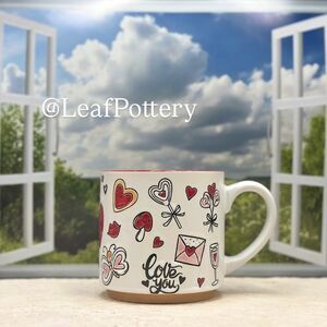 Trixy Hearts/Love Multi Colored Ceramic 18oz Mug